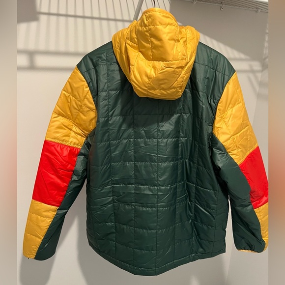 Nike Sportswear Synthetic Fill Puffer Jacket Color Block Green/Gold/Red, LARGE - Picture 4 of 8